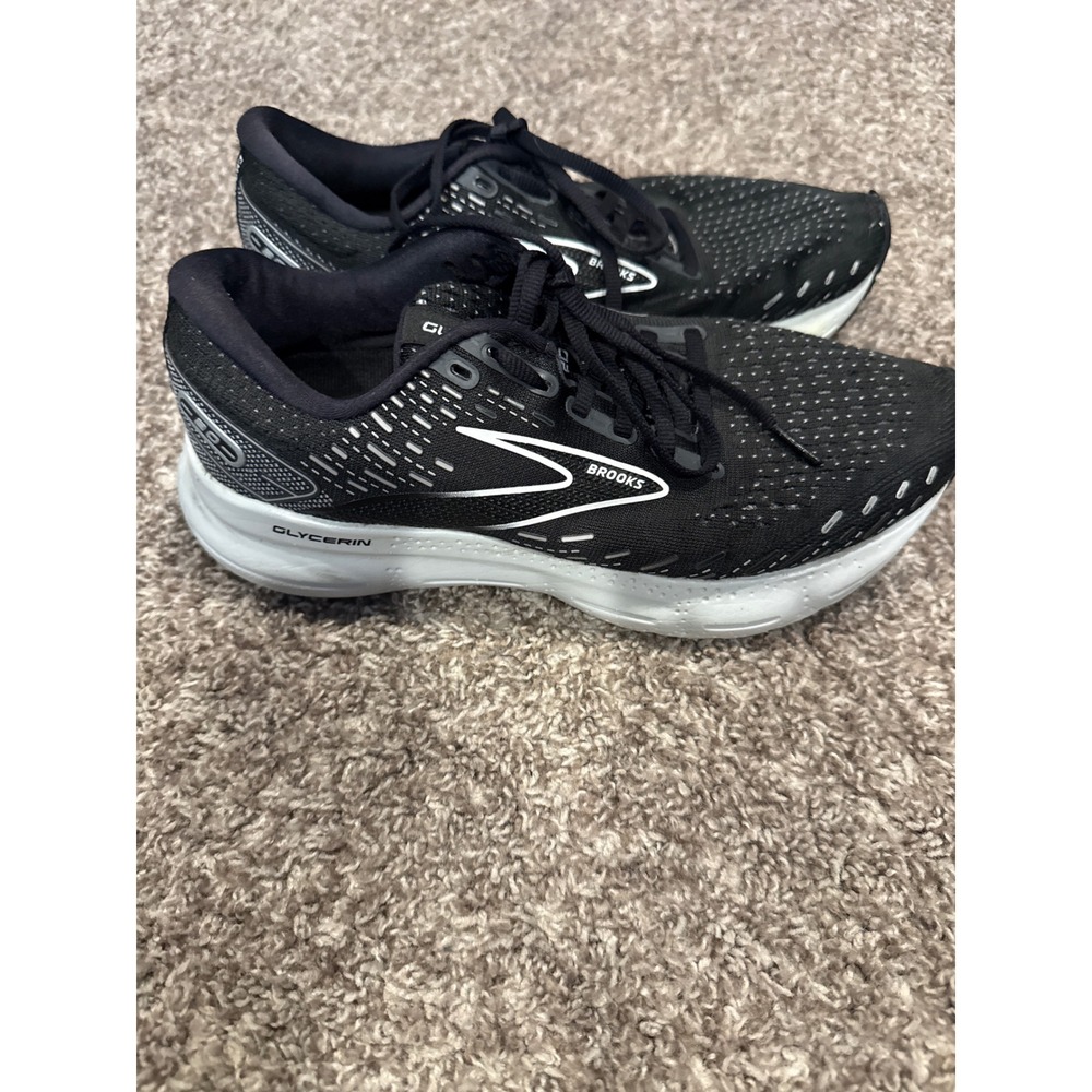 Brooks Glycerin 20 Womens Running Shoes Black White 1203691B059 Size 8